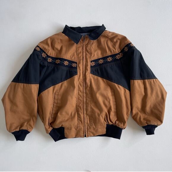 Canyon Guide Outfitters Other - Vtg 90s Canyon Guide Outfitters Bomber Jacket / 2XL Blanket Lined Western Floral